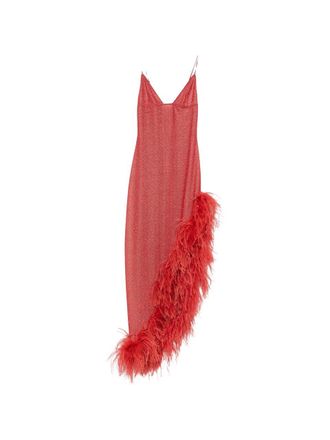 Os&eacute;ree Lumiere Plumage Asymetrical Dress