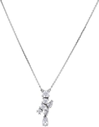 Swarovski Matrix Pendant Motif Rhodium Shiny White