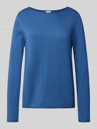 s.Oliver Red Label Regular Fit Strickpullover aus Baumwoll-Viskose-Mix in Blau, Gr&ouml;&szlig;e 44
