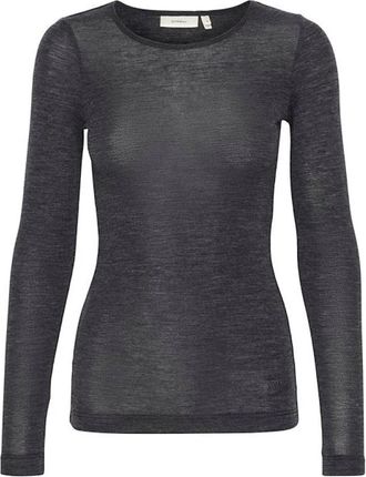 Inwear Granite Melange Wool Slim Fit T-Shirt - Dames - Longsleeves - Blauw - XS - Wol - Tops