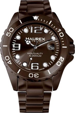 Haurex Womens 7K374DM1 Ink Lady Aluminum Brown Date Watch - One Size