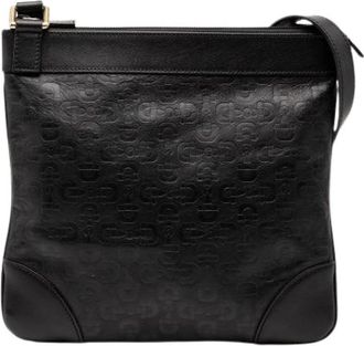 Gucci Pre-owned Vintage Crossbody Bag - Dames - Vintage Schoudertas - Zwart - ONE Size - Leer - Vintage