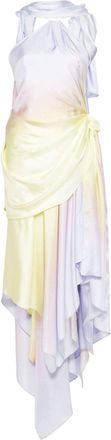 Zimmermann Harmony asymmetric midi dress - women - Silk - 0 - Yellow