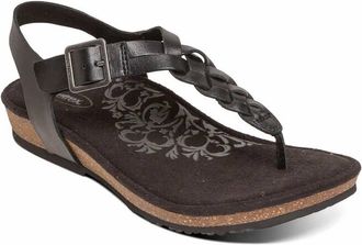 Aetrex Womens Harper Sandal In Black