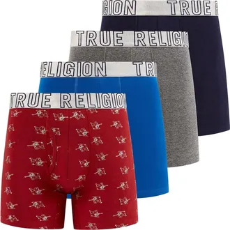 True Religion Mens Boxer Briefs Cotton Stretch Underwear for Men Pack of 4 Camo in Red at Nordstrom, Size Xx-Large