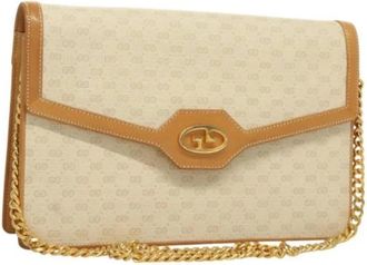 Gucci Pre-owned Shoulder Bags, female, White, Size: ONE SIZE Pre-owned Vintage Shoulder Bag