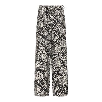Ichi Pantaloni larghi con stampa patchwork - - Trousers - Donna - Multicolore - S