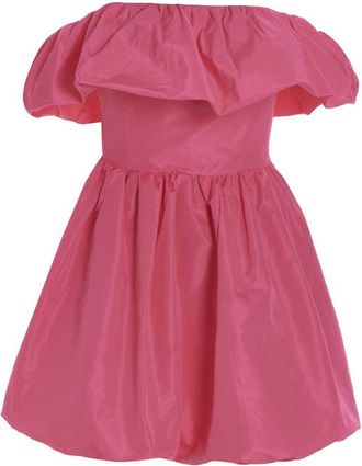 Msgm Off-shoulder Short Dress