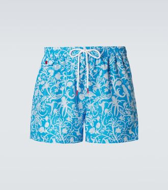 Kiton Printed swim trunks