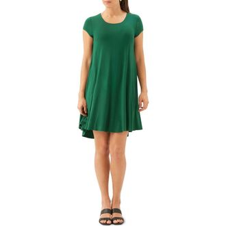 Karen Kane Maggie Cap Sleeve Trapeze Dress in Spruce at Nordstrom, Size X-Large