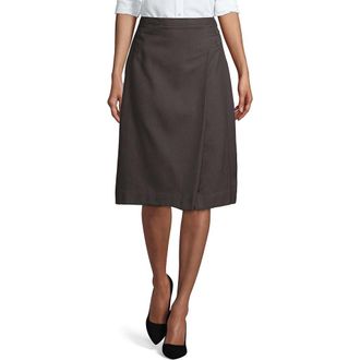 Lands End School Uniform Solid A-line Skirt Below the Knee in Gray at Nordstrom, Size 16