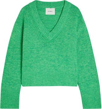 Lisa Yang Aletta V-neck Cashmere Jumper - Green - 1 (UK 8-10 / S-M)
