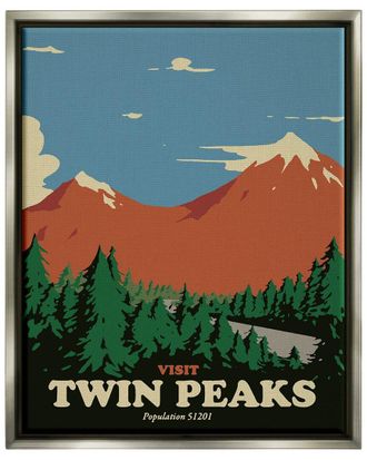 Stupell Industries Visit Twin Peaks Mountain Landscape By Matheus Lopes Castro Wall Art