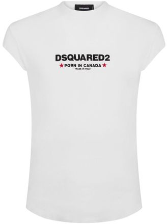 Dsquared2 T-shirt met logoprint - Wit