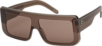 Rick Owens Documenta Zonnebril - unisex - Accessoires - Bruin - Maat: ONE Size Nylon