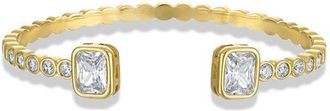 BEN ONI Bezel Cubic Zirconia Cuff Bracelet in Gold at Nordstrom