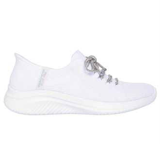 Skechers Dames Ultra Flex 3.0 Platte Sneakers (Wit)