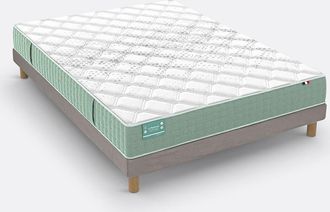 La Redoute Interieurs Set met stevige latexmatras voor gevoelige rug met 5 zones + gestoffeerde lattenbodem