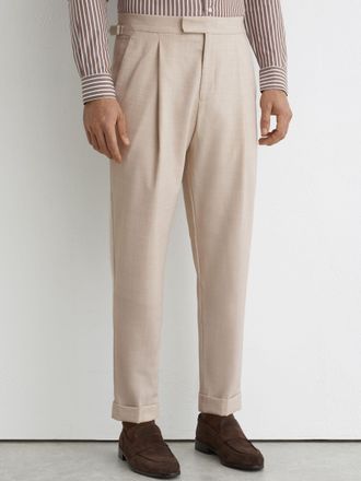 Reiss Stone Tapered-fit Side-adjuster Suit Trousers With Wool, 30