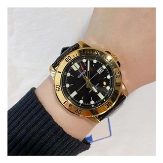 Casio Male DRESS Japan / South Korea Fashion Mens Gold Analog MTP-VD01GL-1E