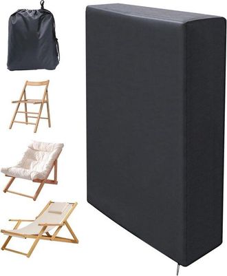 No Brand Funda Plegable Para Tumbona, Funda De Jard&iacute;n Oxford 210d, Resistente A Los Rayos Uv, Impermeable, A Prueba De Polvo, Funda Para Silla De Relax Con Bol