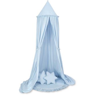 OEM Conjunto: Dosel Colgante Para Habitaci&oacute;n Infantil, Alfombra Con Volantes, Almohadas - Azul