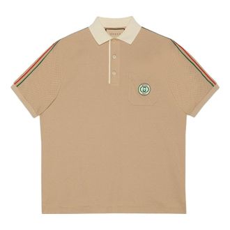 Gucci Stretch Cotton Piquet Polo Shirt Beige 753078-XJFTN-2219