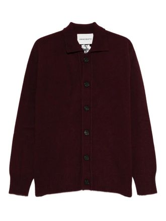 Amaranto fine-knit cardigan - men - Wool/Cashmere - L - Red