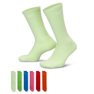 Nike Mens Everyday Plus Cushioned Training Crew Socks (6 Pairs) in Multicolor | SX6897-969