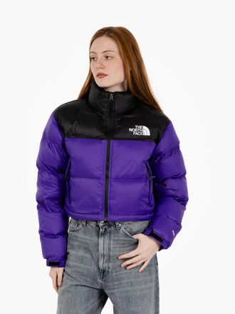 The North Face W Nuptse short jacket peak purple / tnf black
