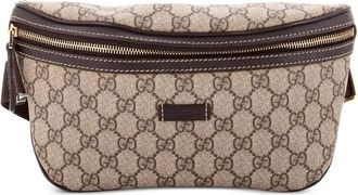 Gucci GG Coated Canvas with Leather Small belt bag - Marrone