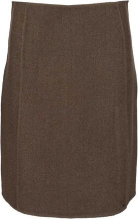 P.A.R.O.S.H. Wool Blend Midi Rok - Dames - Midirokken - Groen - M - Wol - Rokken