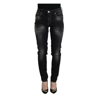 Acht Slim-fit Jeans, female, Black, Size: W26 Mid Waist Denim Pants