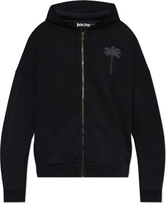 Palm Angels Hoodie - Heren - Vesten met rits - Zwart - XS - Katoen - Hoodies & sweatvesten