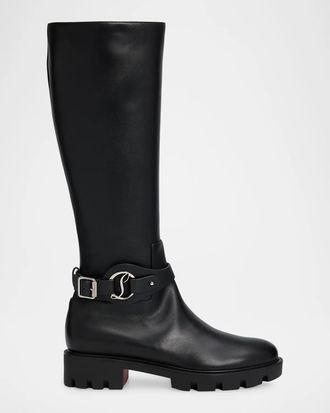 Christian Louboutin Dianouchette Leather Knee-High Boots