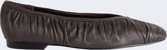 Bibi Lou Womens Ruched Flat In Brown