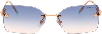 Tiffany & Co. Stijlvolle zonnebril voor vrouwen - Dames - Zonnebrillen - Geel - 59 MM - Accessoires