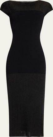 House of Dagmar Contrast Knit Maxi Dress