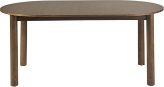 Miliboo Mesa Extensible Ovalada De Madera Oscura Nogal L180-230 Cm Claudie