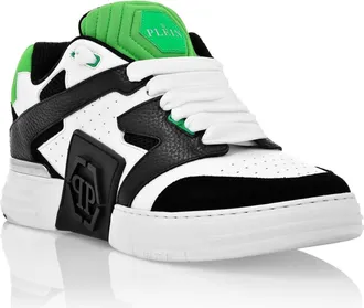 Philipp Plein Lo-Top Sneakers Phantom $Treet Unisex in Green/black at Nordstrom, Size 35