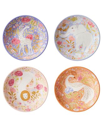 Certified International Menagerie Set Of 4 Soup Bowls