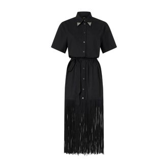 Pinko Overhemdjurk - Dames - Shirt Kleedjes - Zwart - XS - Kleedjes