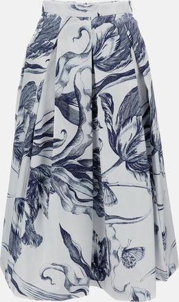 Erdem White Floral Skirt