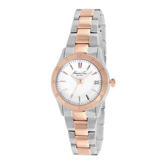 Kenneth Cole Womens Ladies Watch Quartz silver gold rose - Silver & Rose Gold Stainless Steel - One Size