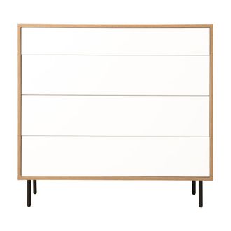 Kenay Home C&oacute;moda efecto madera natural - blanco 41 cm x 100 cm