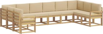 vidaXL Conjunto De Sof&aacute;s De Exterior 10 Uds. Y Beige Vidaxl