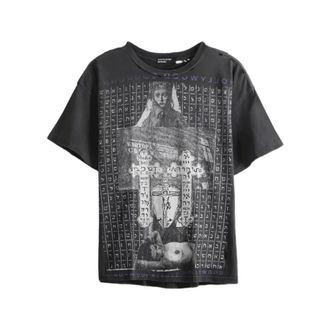 Enfants Riches Deprimes Tops, Heren, Zwart, M, Katoen, Paintings Distressed Printed Katoenen T-shirt