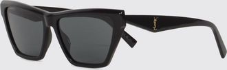 Saint Laurent Occhiali da sole cat-eye in acetato con monogramma YSL
