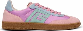 Balmain Swan Su&egrave;de en Neylon Sneakers - Dames - Sneakers - Veelkleurig - 35 EU - Su&egrave;de - Schoenen