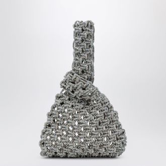 Hibourama Bags Niky silver jewel bag with crystals